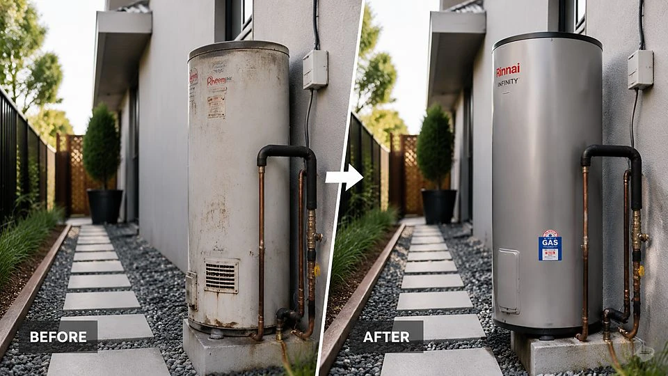Hot water system service in Frankston